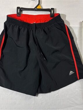 adidas Climalite Women’s Large Lined Running Shorts with Red Trim